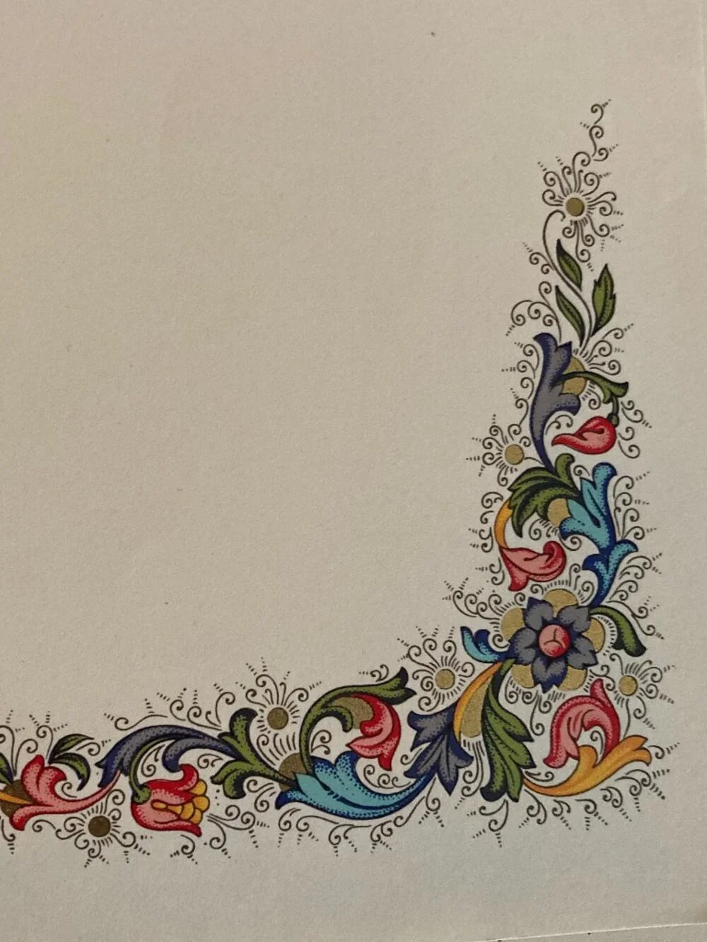 Vintage Italian Florentine Stationery - 4 Sets